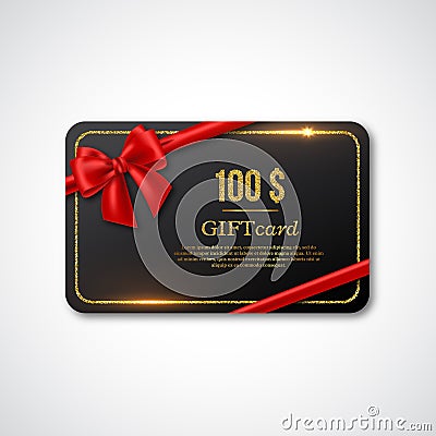 Gift card design. Vector Illustration