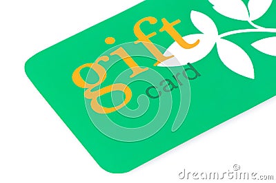 Gift Card Green Stock Photo