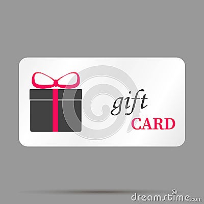 Gift card vector image. A gift card store. Layers grouped for ea Vector Illustration