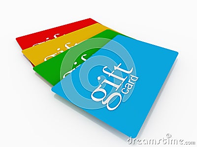 Gift cards Stock Photo