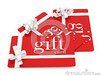 Gift cards Stock Photo