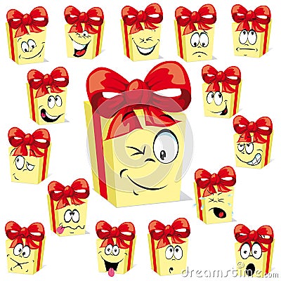 Gift cartoon Vector Illustration