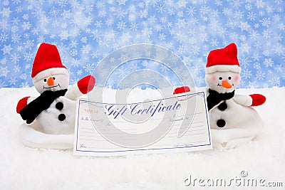 Gift Certificate Stock Photo