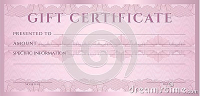 Gift certificate (Voucher, coupon) template Vector Illustration