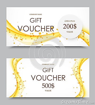 Gift company voucher template Vector Illustration