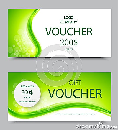 Gift company voucher template Vector Illustration