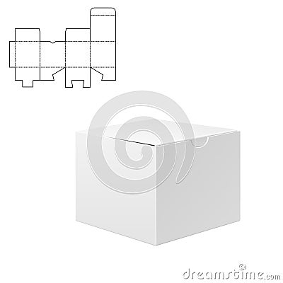 Gift craft Box 1 Vector Illustration