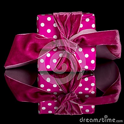Gift that has been wrapped for a birthday Stock Photo