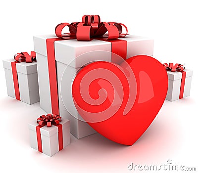 Gift that heart Stock Photo