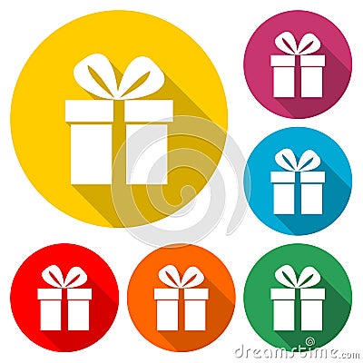 Gift icon, Gift box icon - Illustration Vector Illustration