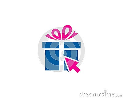 Gift Icon Logo Design Element Vector Illustration