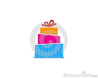 Gift Icon Logo Design Element Vector Illustration