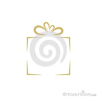 Gift icon in trendy design style, Gift box logo Vector Illustration