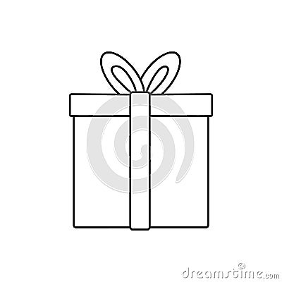 Gift line icon Vector Illustration