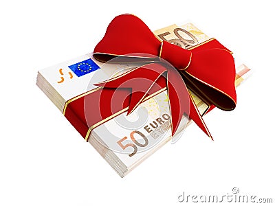 Gift of Money euro Stock Photo