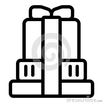 Gift packages delivery icon outline vector. Online shopping Vector Illustration