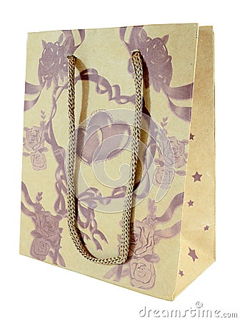 Gift paper bag Stock Photo