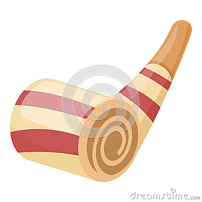 Gift party blower icon cartoon vector. Event gift Vector Illustration