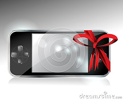 Gift portable video game Vector Illustration