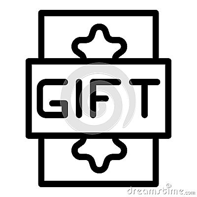 Gift promo code icon outline vector. Digital price Vector Illustration