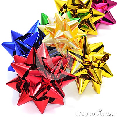 Gift ribbon bows Stock Photo