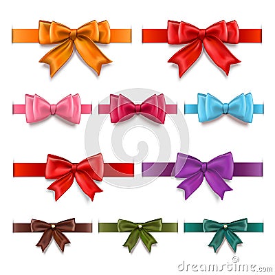 Gift ribbons set Vector Illustration