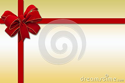 Gift-shaped illustration with a big ribbon decoration Cartoon Illustration