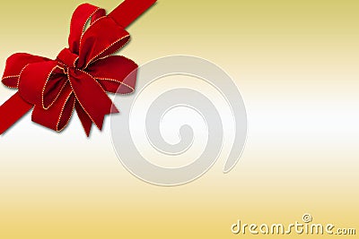 Gift-shaped illustration with a big ribbon decoration Cartoon Illustration