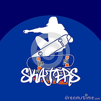 Gift for Skaters Illustration Vector Art Logo Vector Illustration
