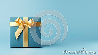 gift on a solid background embodies the essence of celebration and generosity. Stock Photo