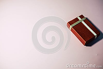 A gift something in a red box Stock Photo