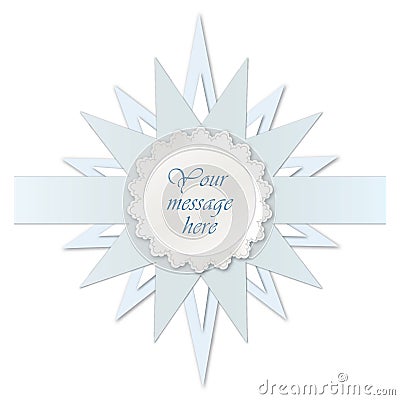 Gift star card with copy space. Star label. Greeti Vector Illustration