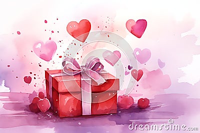 gift Valentine Day background Stock Photo