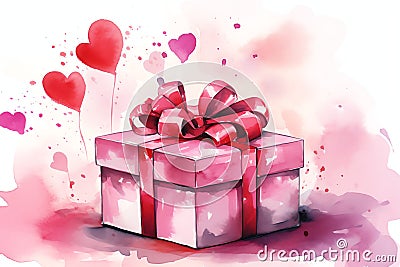 gift Valentine Day background Stock Photo