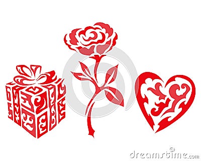 Gift valentine illustration Vector Illustration