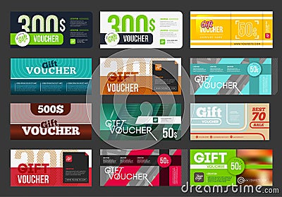 Gift voucher certificate coupon Vector Illustration