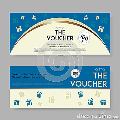 Gift Voucher Coupon Background for Template Vector Illustration