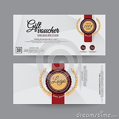 Gift Voucher Premier Color Vector Illustration