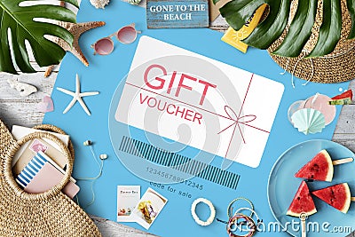 Gift Voucher Promo Code Concept Stock Photo