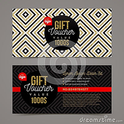 Gift voucher template Vector Illustration