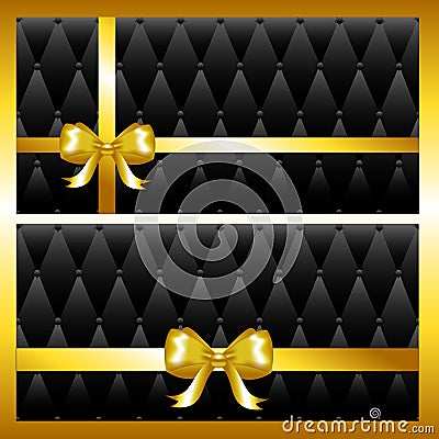 Gift voucher template with glitter gold luxury elements. Ð¡ertificate, gift coupon. Vector Illustration