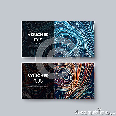 Gift voucher templates. Vector Illustration