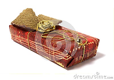 Gift wrapping isolated on white background Stock Photo