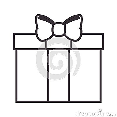 Giftbox present isolated icon Vector Illustration