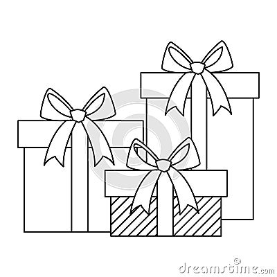 Gifts boxes presents icon Vector Illustration