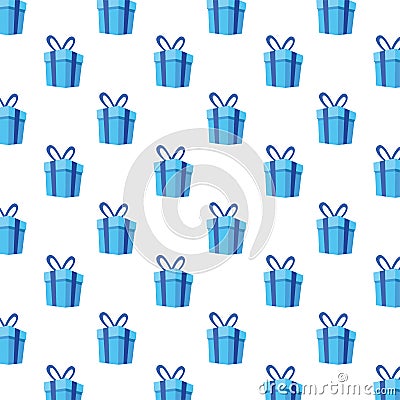 Gifts boxes presents pattern background Vector Illustration