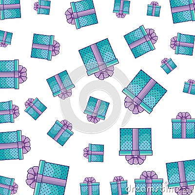 gifts boxes presents pattern Cartoon Illustration