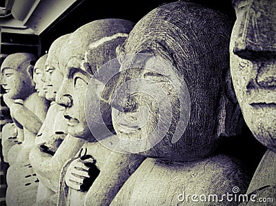 Gifts to the gods statues, buddha eden Editorial Stock Photo