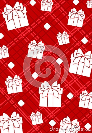 giftwrap gifts checkered Vector Illustration