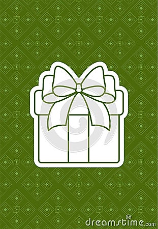 giftwrap white gift Vector Illustration